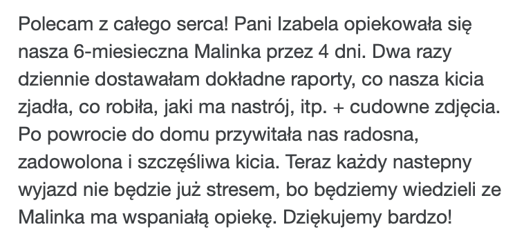 Opieka nad kociakiem podczas wyjazdu – szczegółowe raporty i zdjęcia od PsychoKocio